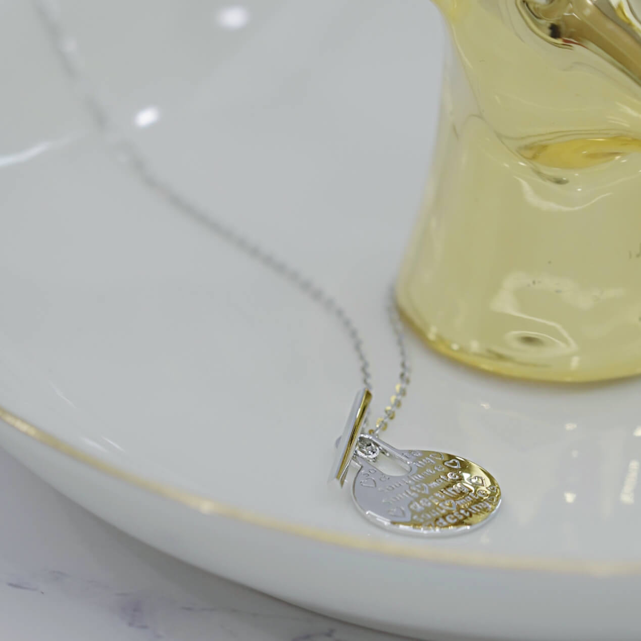 Jewellery Mystery Box - Minimalist Fashion Love Notes Tag Necklace in Sterling Silver