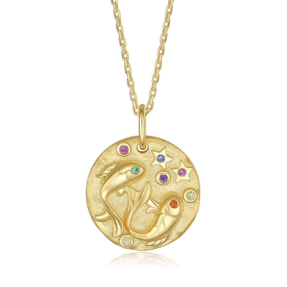 Twelve Constellation Tag Zodiac S925 Silver Necklace