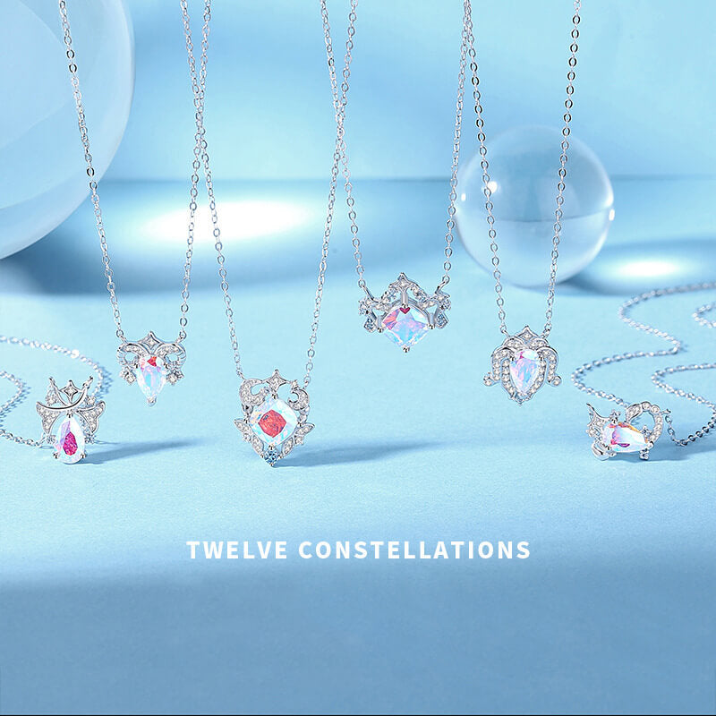 Fantasy Gems Twelve Constellations Necklace in Sterling Silver - Feelive