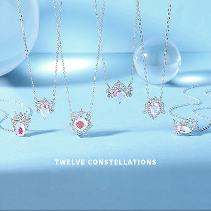 Fantasy Gems Twelve Constellations Necklace in Sterling Silver - Feelive