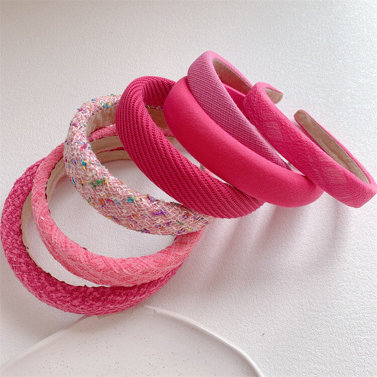 Barbie Style Hot Pink Fabric Wide Hair Headband