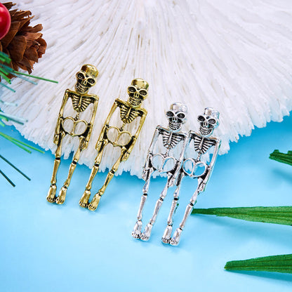 Creative Gothic Style Skull Skeleton Drop Earrings