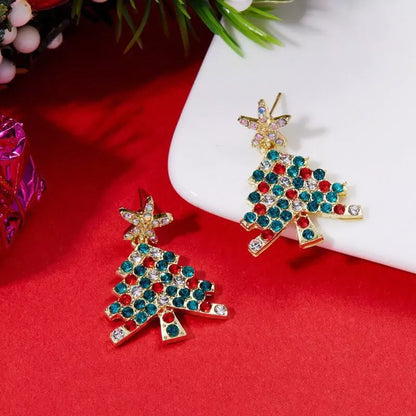 FEELIVE Christmas Sale - Sparkling Christmas Tree Zircon Drop Earrings 🎄