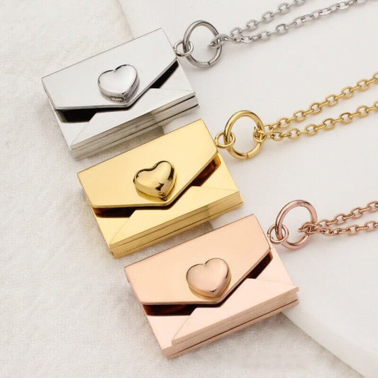 FEELIVE Creative Customized Love Confession Letter Envelope Necklace