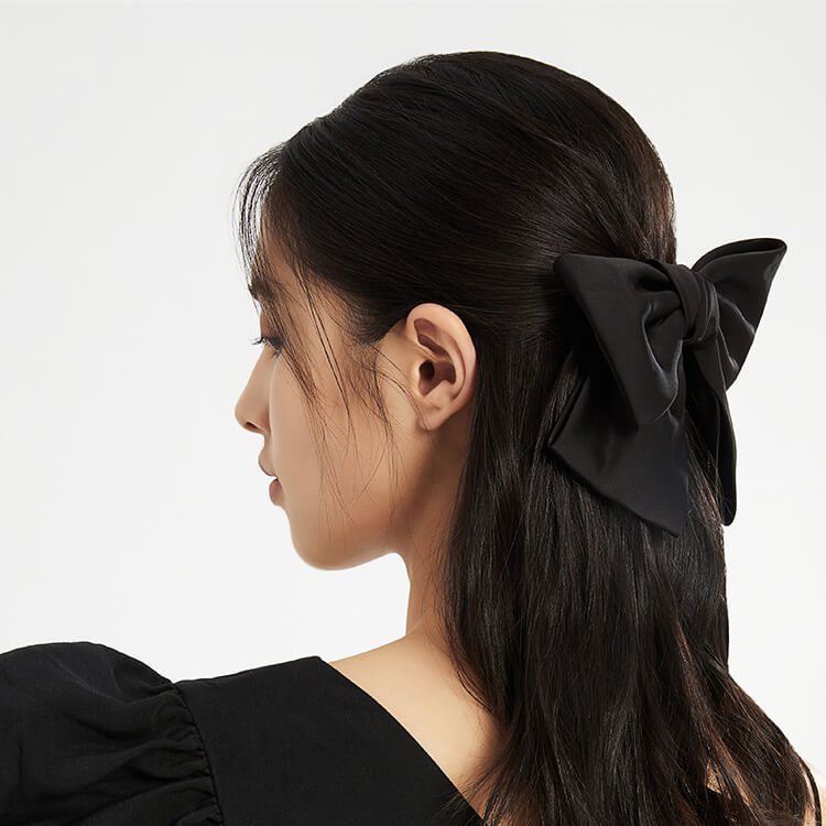 Classic Big Black Bow-knot Hair Clip black model