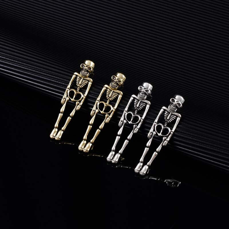 Creative Gothic Style Skull Skeleton Drop Earrings