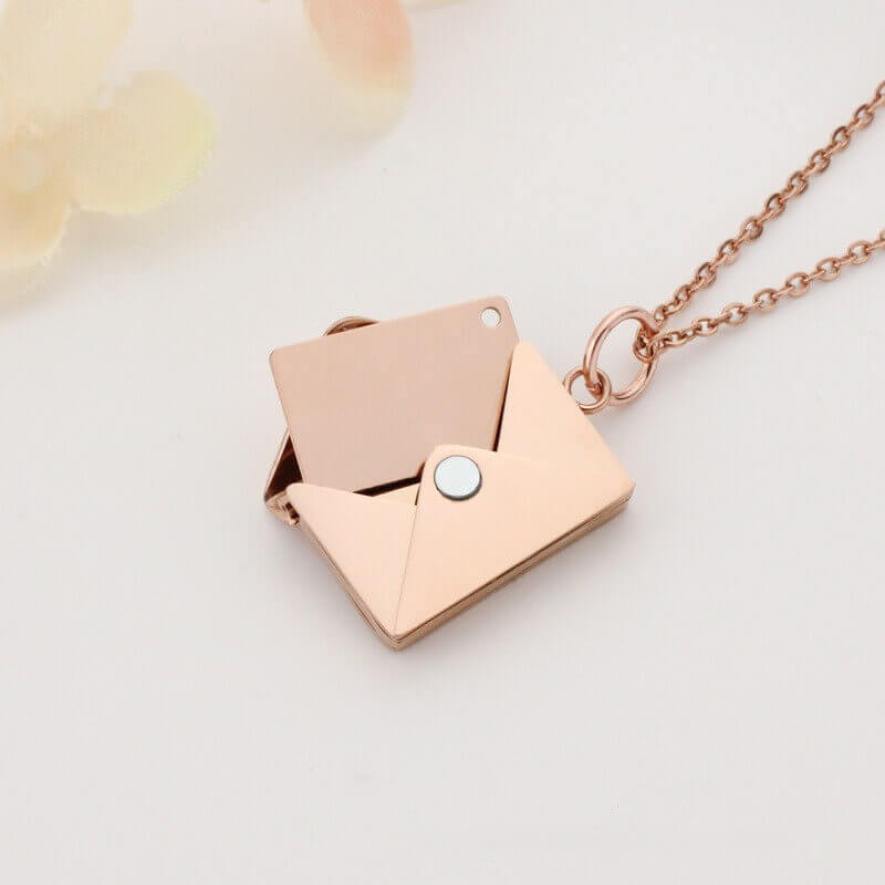 FEELIVE Creative Customized Love Confession Letter Envelope Necklace