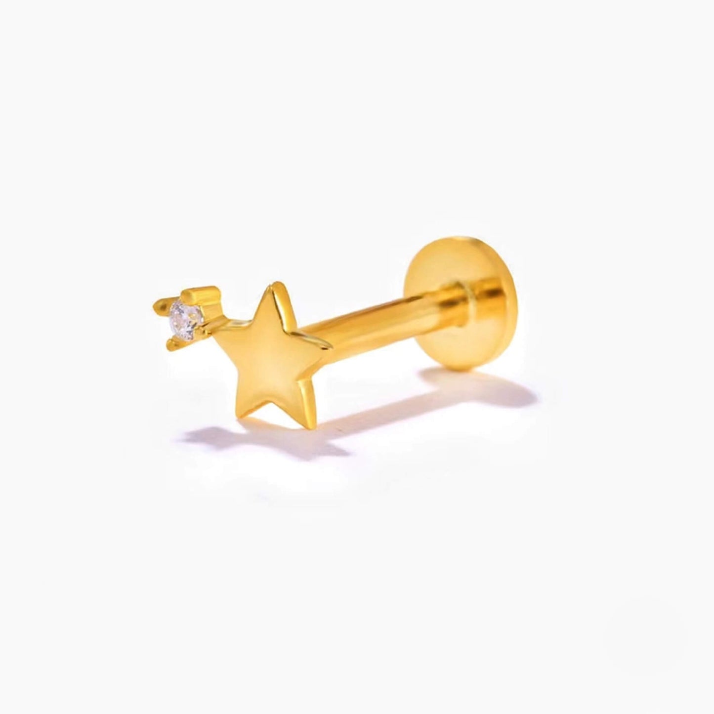 Shooting Star Zircon Gold Vermeil Nap Earring