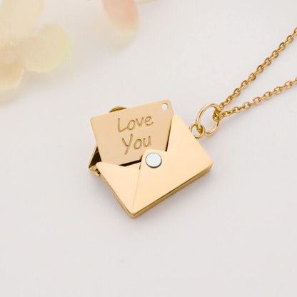 FEELIVE Creative Customized Love Confession Letter Envelope Necklace