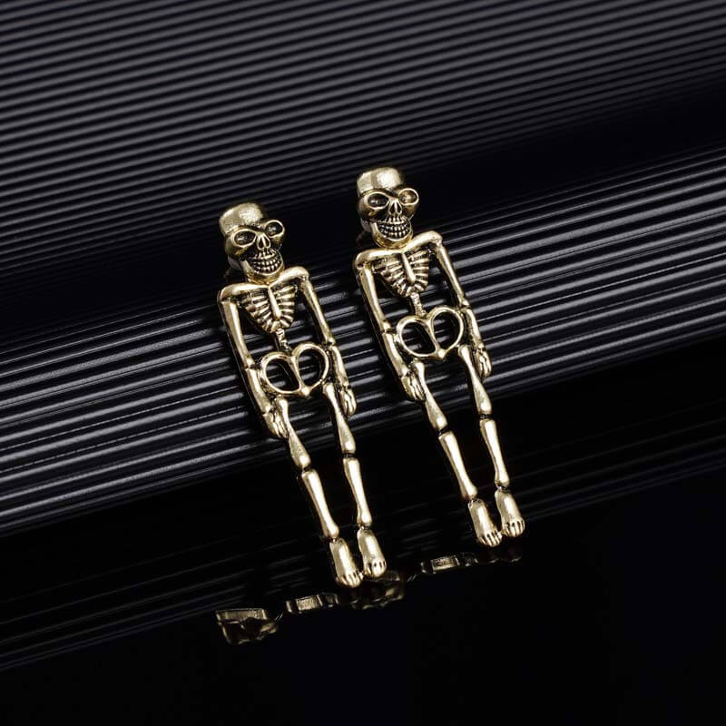 Creative Gothic Style Skull Skeleton Drop Earrings