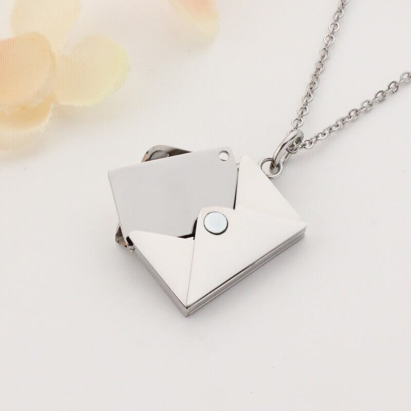 FEELIVE Creative Customized Love Confession Letter Envelope Necklace