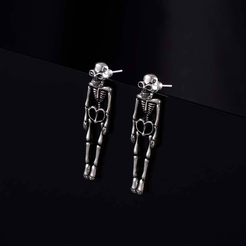 Creative Gothic Style Skull Skeleton Drop Earrings