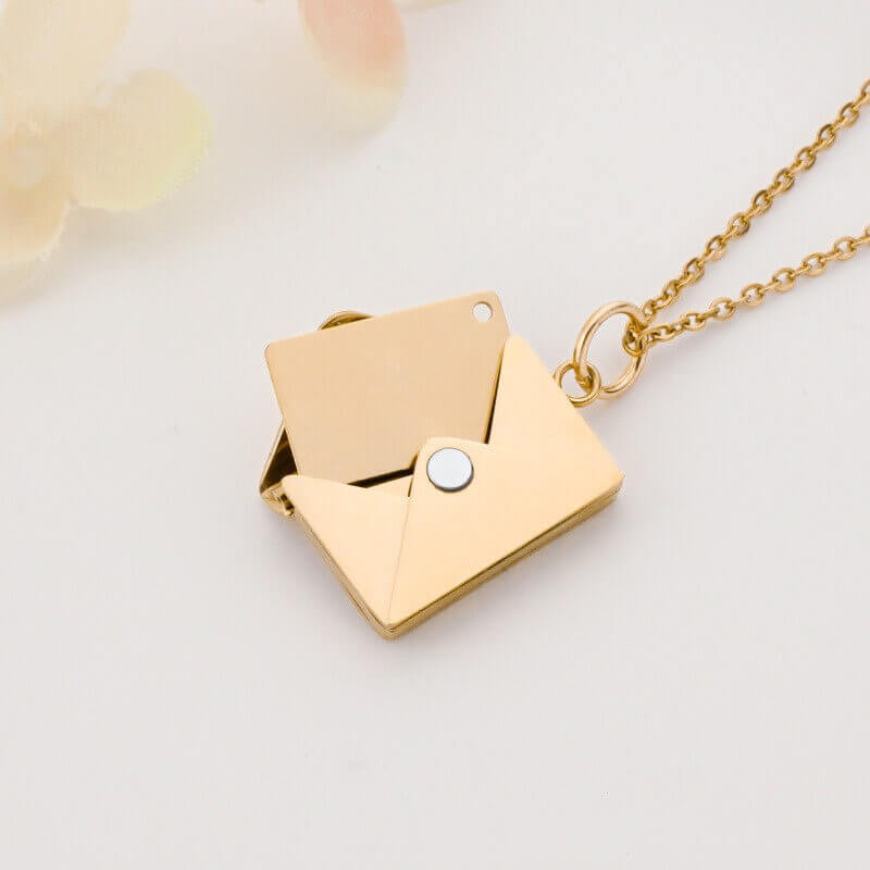 FEELIVE Creative Customized Love Confession Letter Envelope Necklace