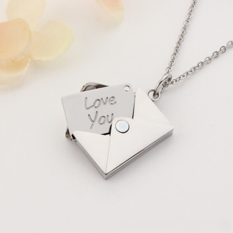 FEELIVE Creative Customized Love Confession Letter Envelope Necklace