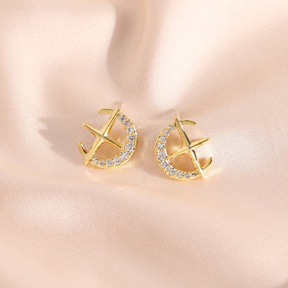 FEELIVE Easy Style Elegant Star and Moon Earrings