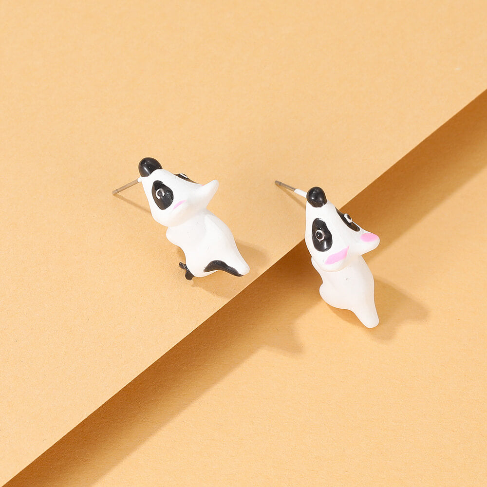 FEELIVE Cartoon Animal Biting Polymer Clay Stud Earring