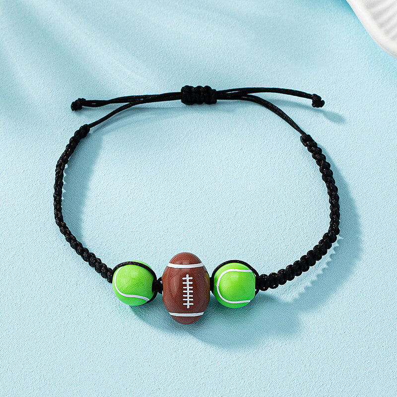 FEELIVE Basketball Rugby Tennis Ball Sports Braid Bracelet