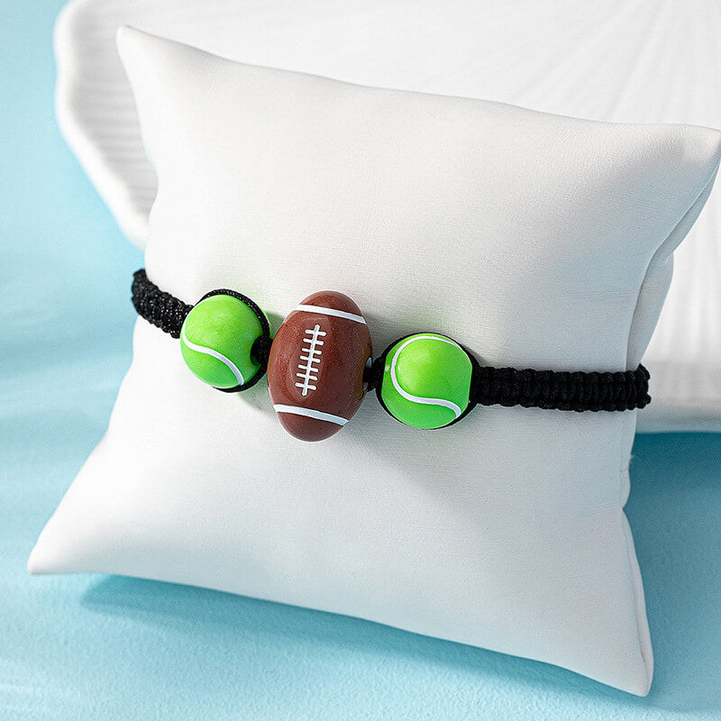 FEELIVE Basketball Rugby Tennis Ball Sports Braid Bracelet