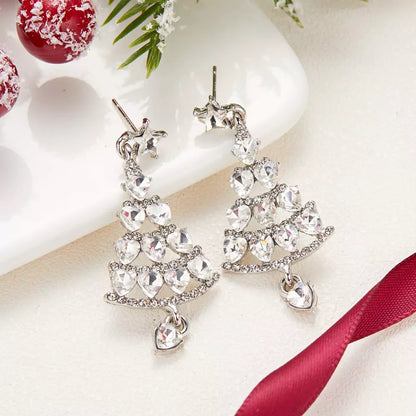 FEELIVE Christmas Sale - Sparkling Christmas Tree Zircon Drop Earrings 🎄