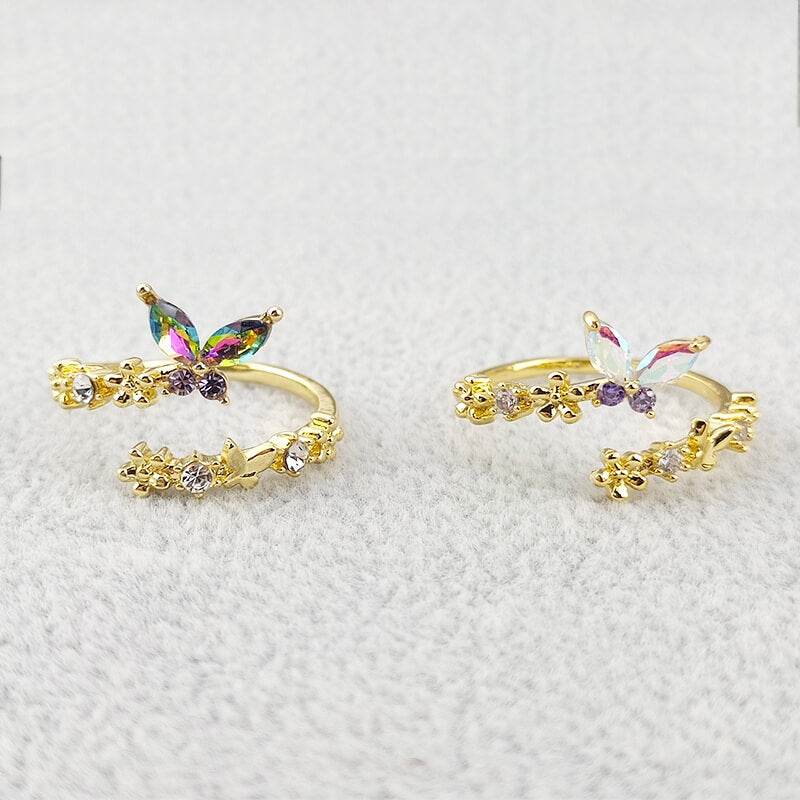 FEELIVE Sweet and Dreamy Butterfly Garden Zircon Ring