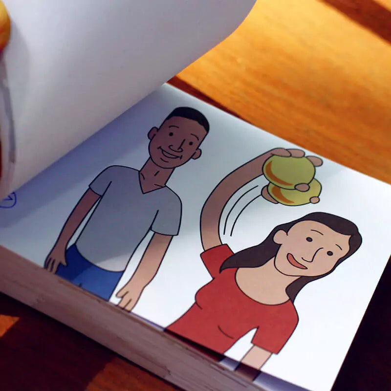 Creative Proposal Cartoon Flip Book with Hidden Ring for Surprise