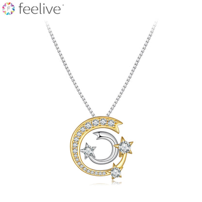 Meteor of Love Zircon Necklace in Sterling Silver - Feelive