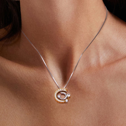 Meteor of Love Zircon Necklace in Sterling Silver model