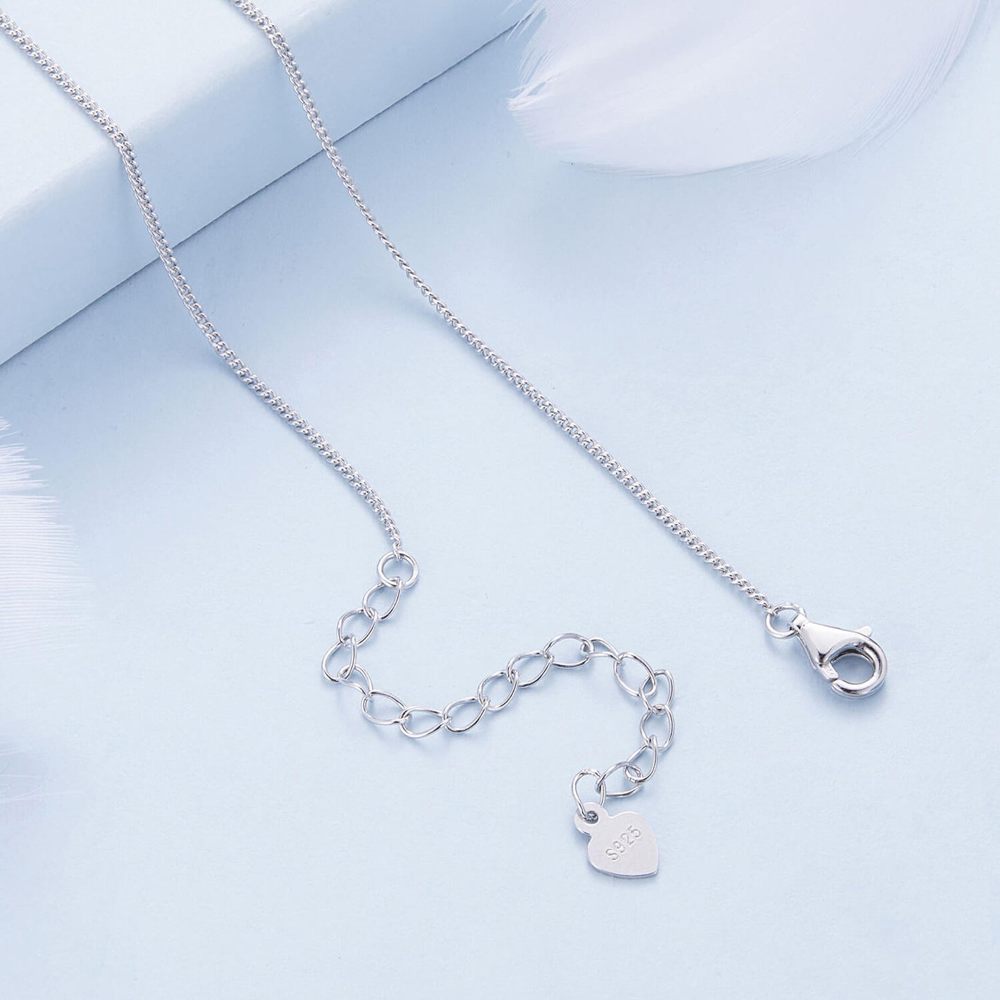 Cute Pug Necklace in Sterling Silver clasp