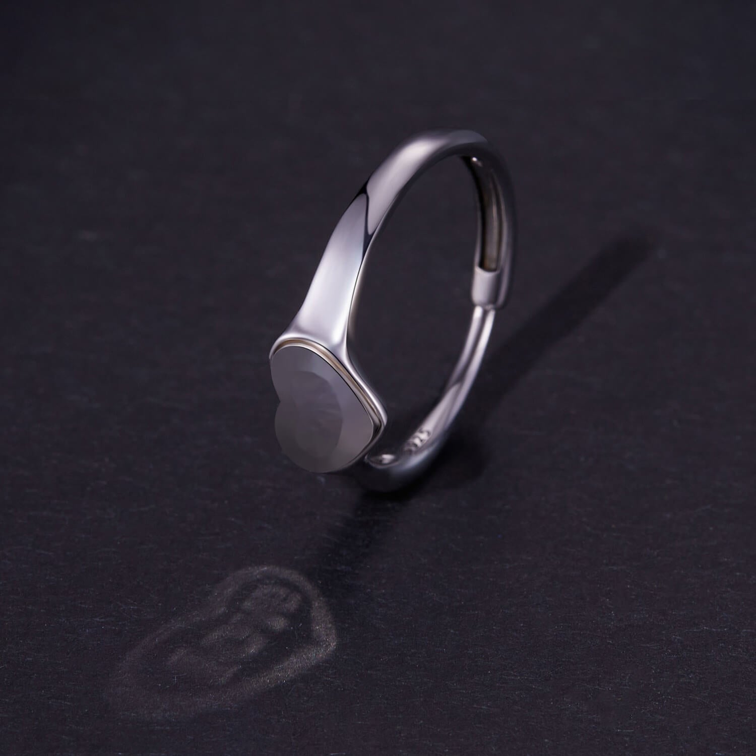 Reflective Projection LOVE Ring in Sterling Silver reflection show