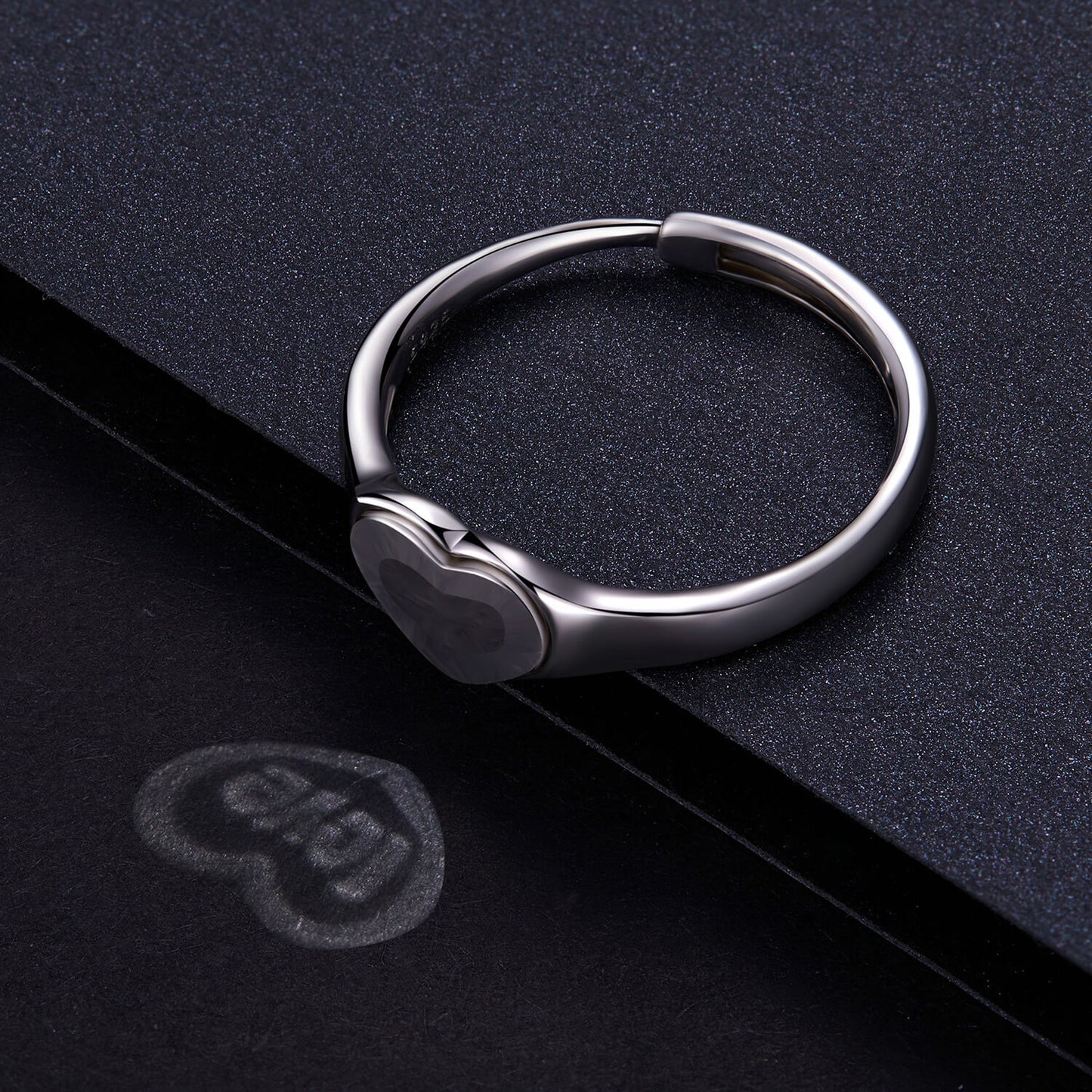 Reflective Projection LOVE Ring in Sterling Silver reflection show