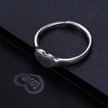 Reflective Projection LOVE Ring in Sterling Silver reflection show