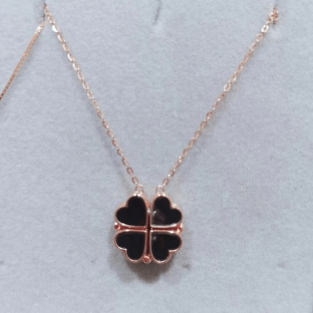 Creative Transformable Lucky Clover Gold Vermeil Sterling Silver Necklace