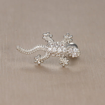 FEELIVE Gecko Pinna Stud Earrings with Helix Ball-shaped Back