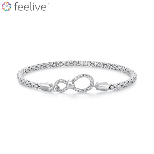 Infinite Love Ball Chain Bracelet in Sterling Silver - Feelive
