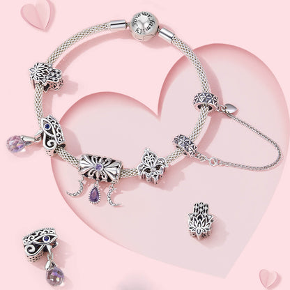 Guardian of Love Gems Charm Set in Sterling Silver 