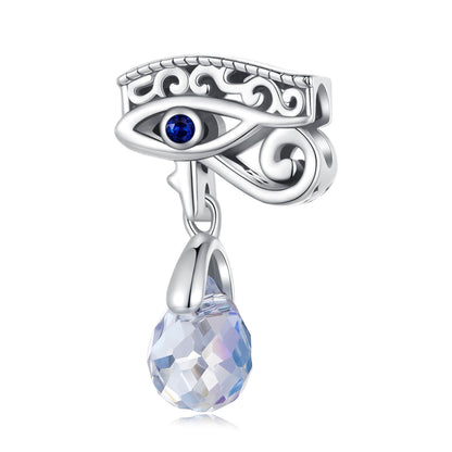 Guardian of Love Gems Charm Set in Sterling Silver - Eye of Fatima