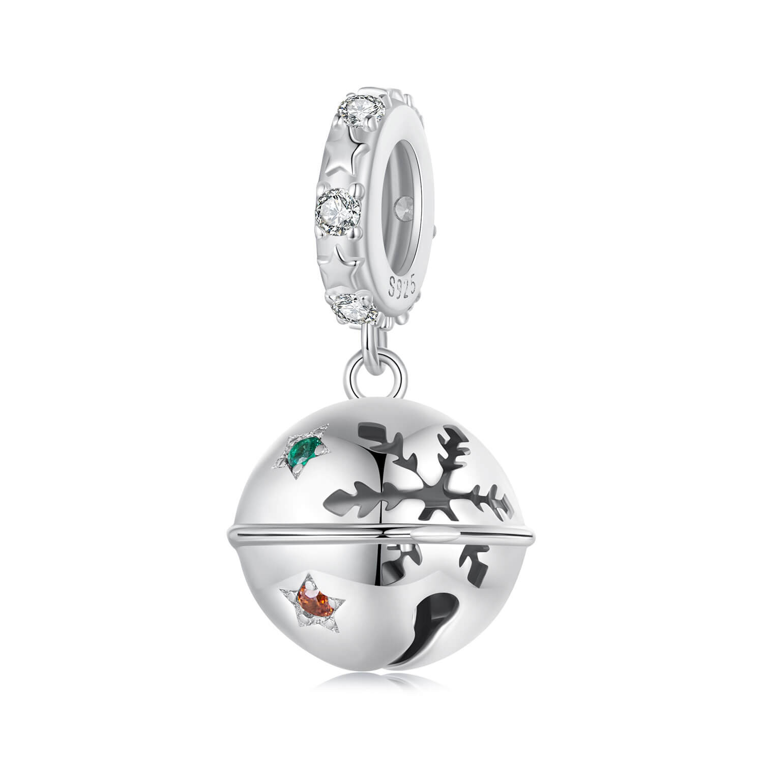 Wonderful Christmas Enamel Charm Set in Sterling Silver - Bell