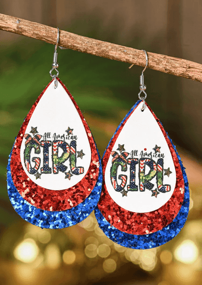 All American Girl Sequined Multi-Layered Earrings