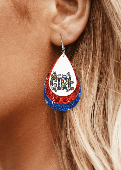 All American Girl Sequined Multi-Layered Earrings