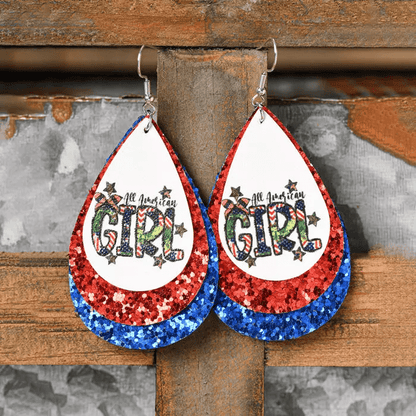 All American Girl Sequined Multi-Layered Earrings