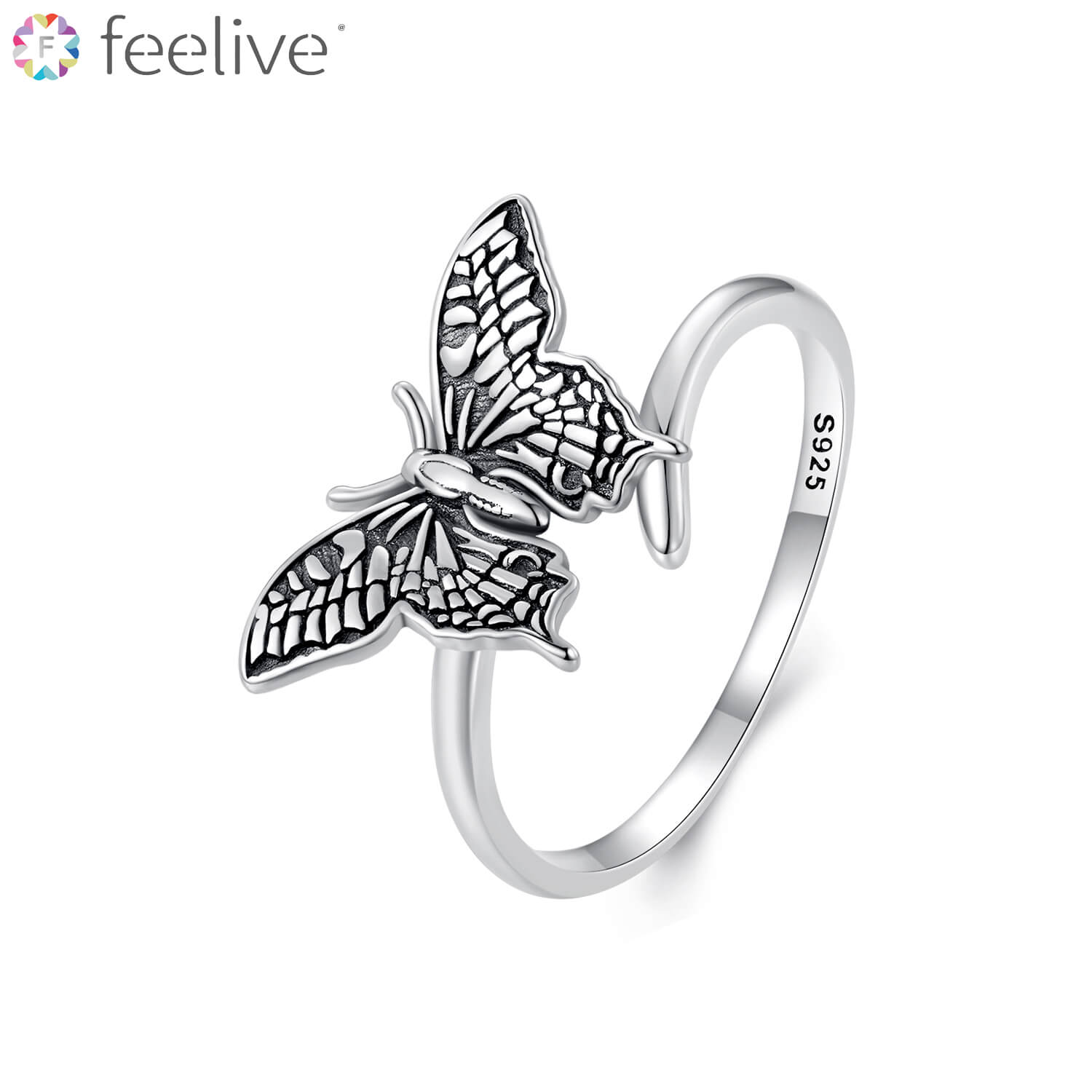 Vintage Butterfly Ring in Sterling Silver - Feelive