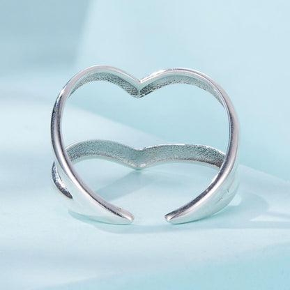 Double-layer V Shaped Ring in Sterling Silver back