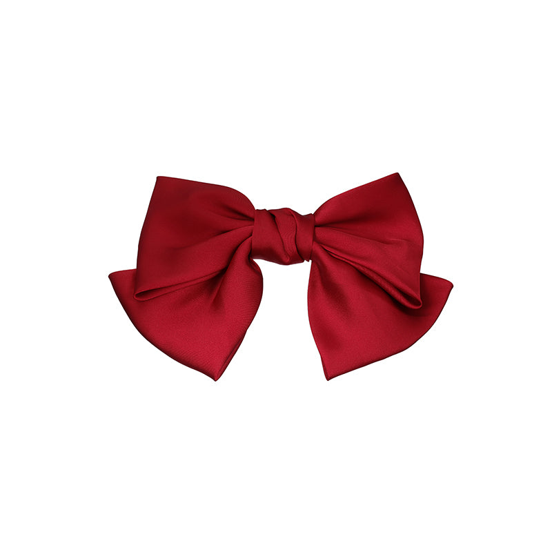 Classic Big Black Bow-knot Hair Clip red