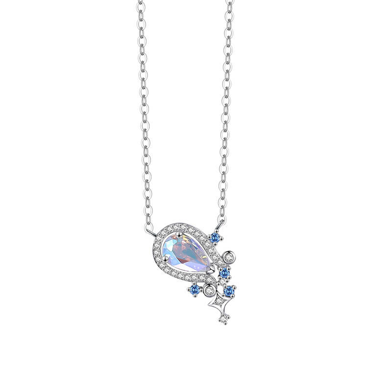 Fantasy Gems Twelve Constellations Necklace in Sterling Silver - Aquarius