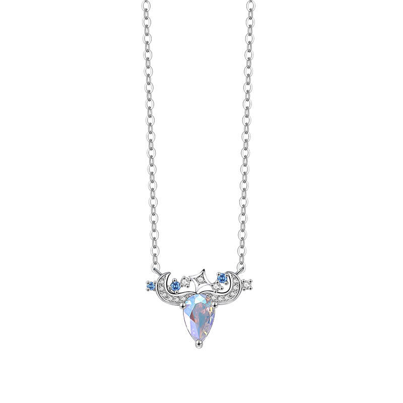 Fantasy Gems Twelve Constellations Necklace in Sterling Silver - Taurus