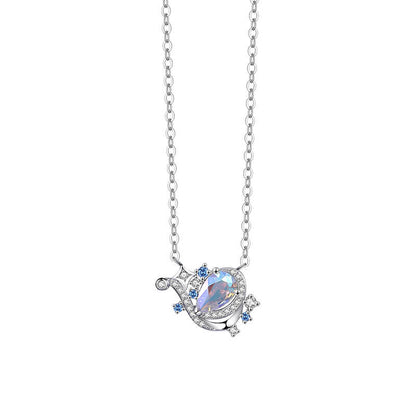 Fantasy Gems Twelve Constellations Necklace in Sterling Silver - Virgo