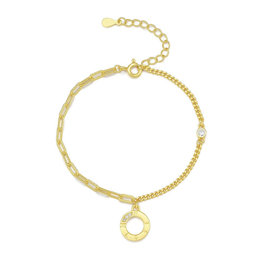LOVE BRACELET S925 Paperclip&Rope Chain AB Chain Bracelet