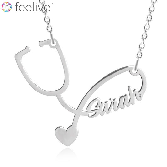 Customized Name Stethoscope Pendant Necklace【FREE GIFT BOX】