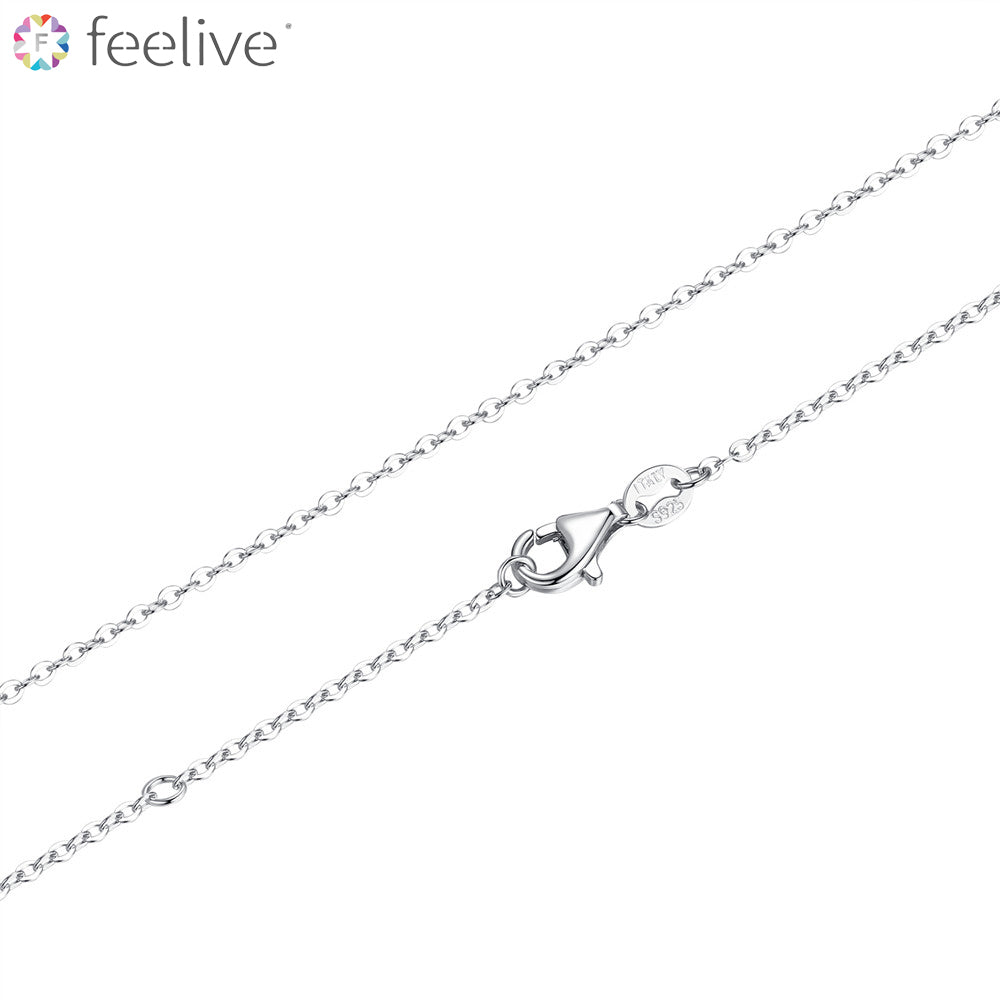 Silver Cable Chain Necklace in Sterling Silver