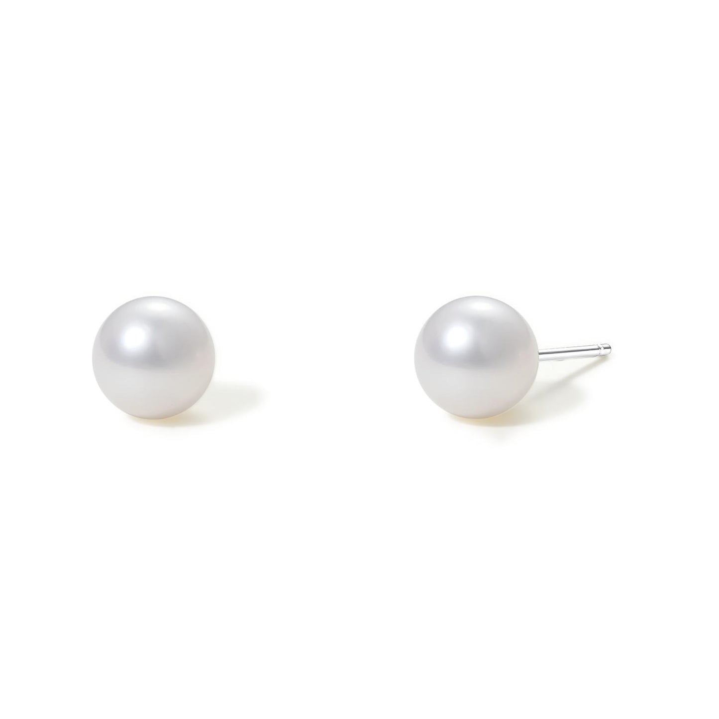 Classic Solitaire Pearl S925 Silver Stud Earrings